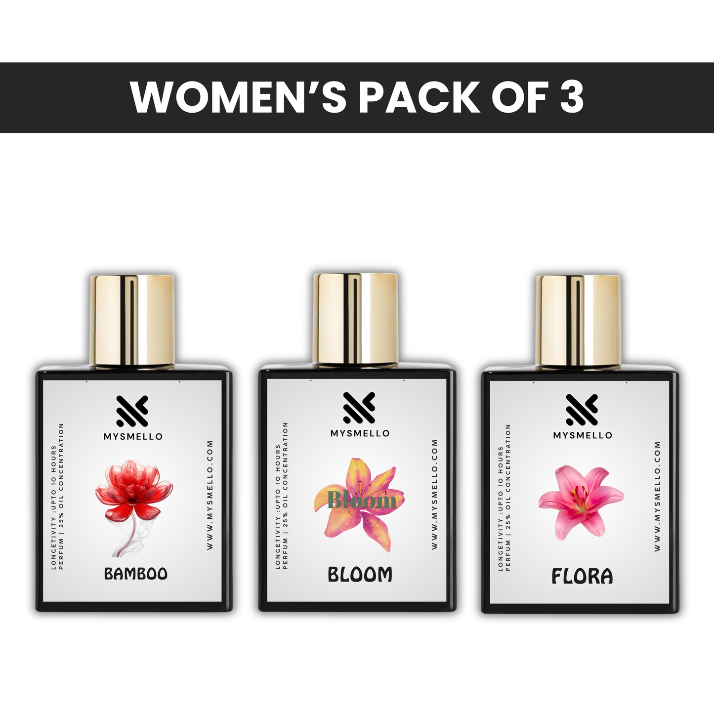 Gucci pack of 3: Gucci Bamboo, Gucci Bloom, Gucci Flora