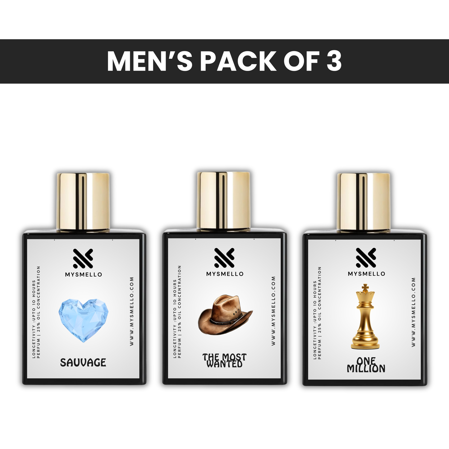 Pack of 3: Diore suvage, Azzaro the most wanted, PR one million