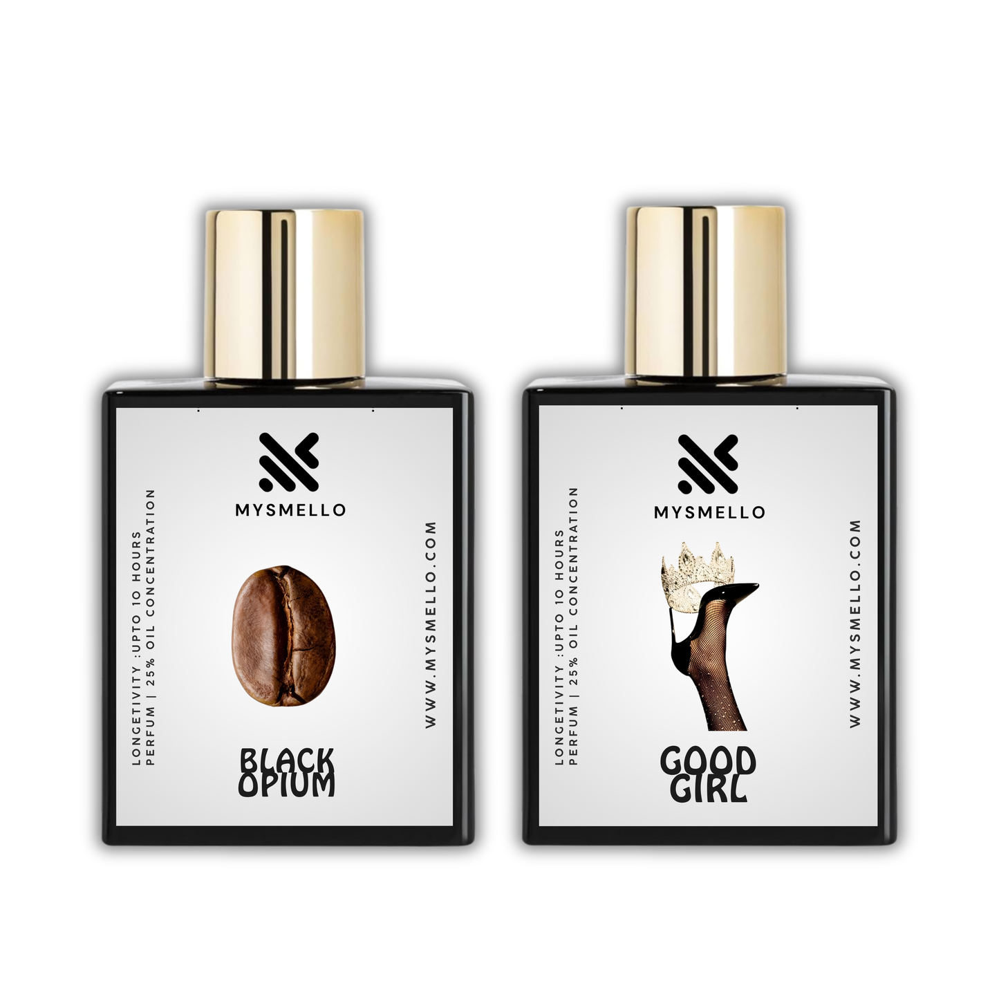Pack of 2 for women: Mysmello black opium, CH good girl
