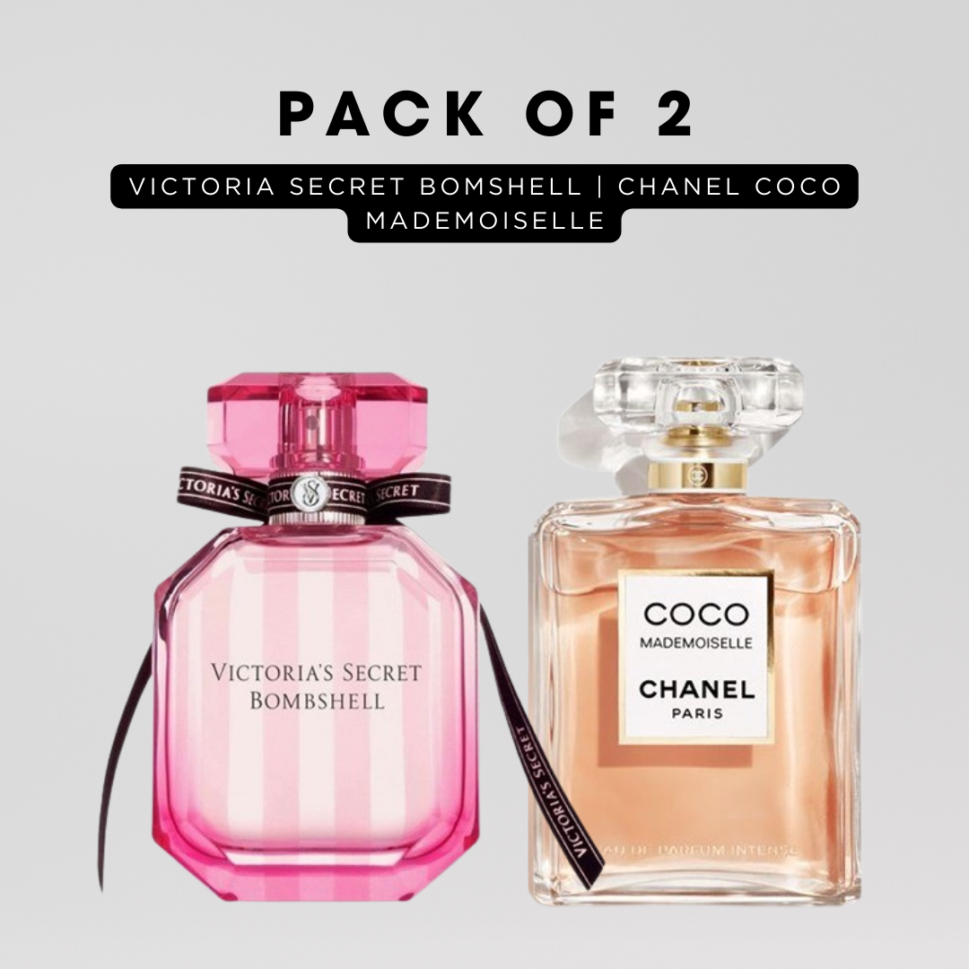 Pack of 2 for women: VS bomshell, channele coco mademoiselle