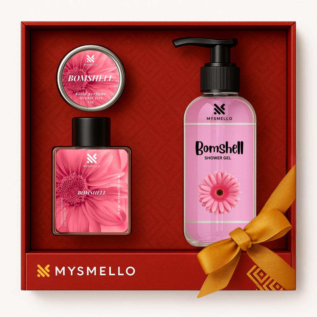 Gift Set of Victoria's Secret Bomshell : Perfume, Solid Perfume & Showergel