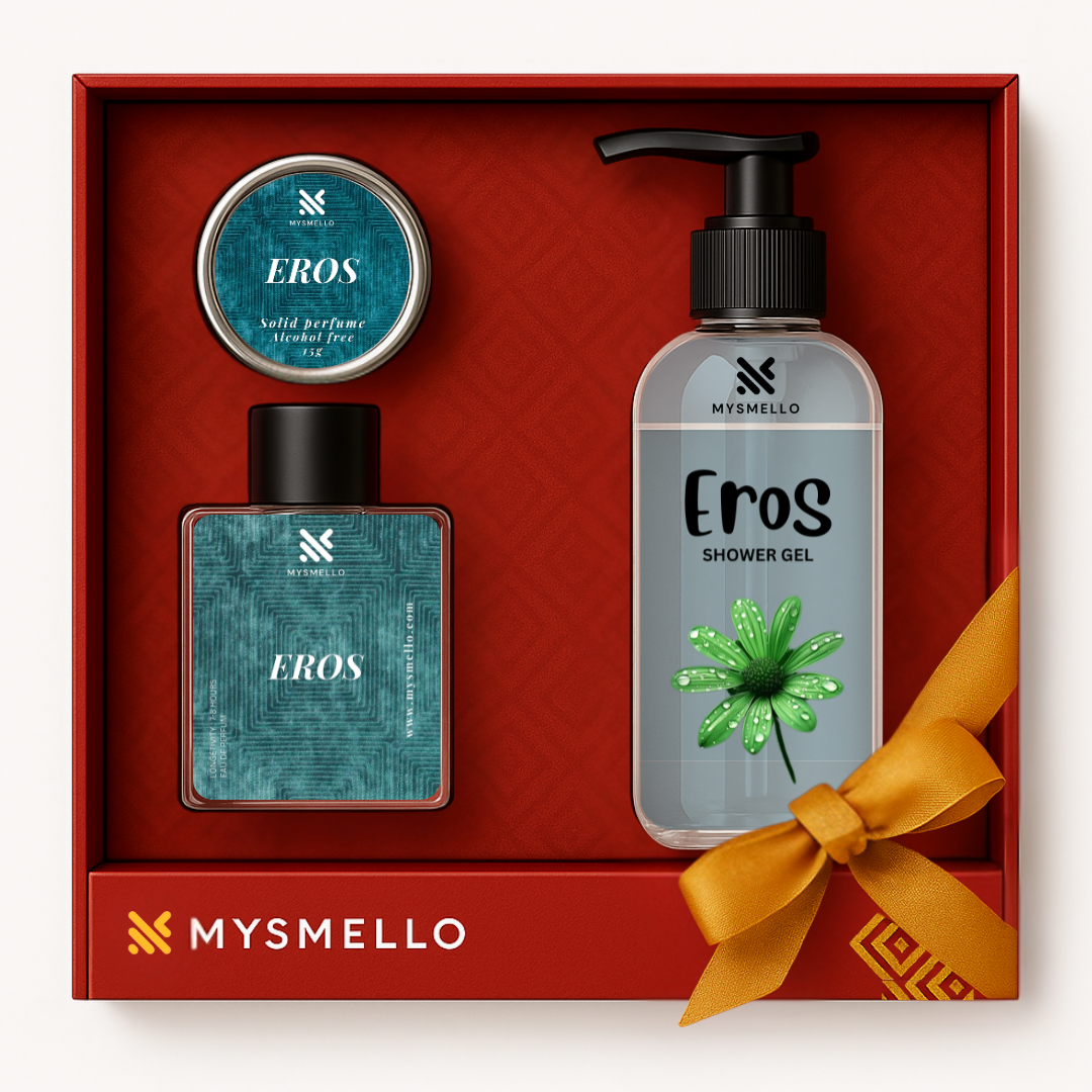 Gift Set of Versace Eros : Perfume, Solid Perfume & Showergel