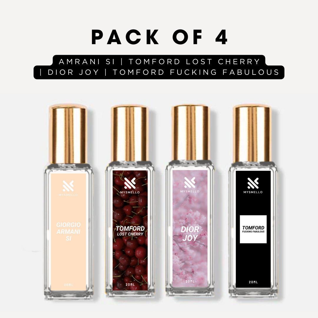 Pack of 4 for women: Armani SI, TF lost cherry, Diore joy, TF fucking fablous