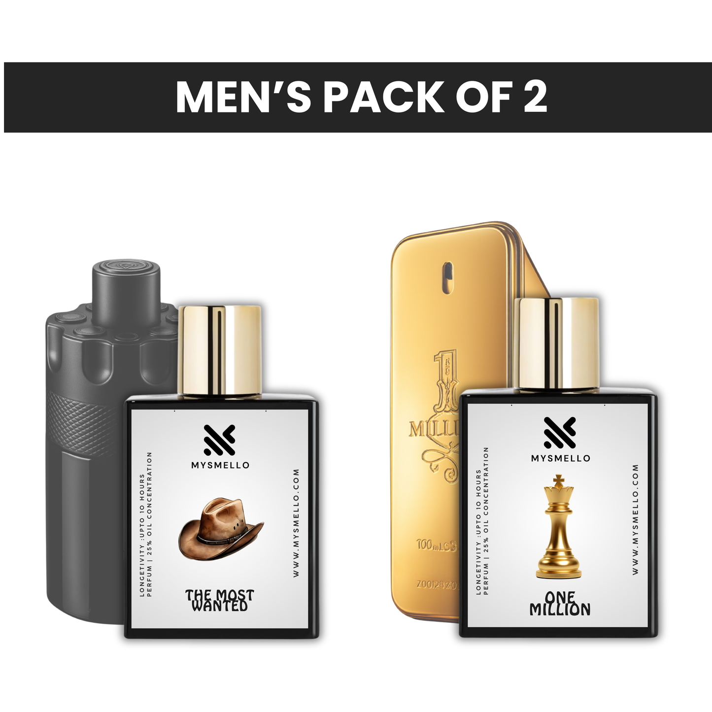 Pack of 2: Azzaro the most wanted, PR one million