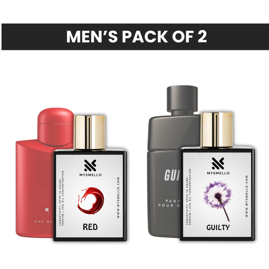 Pack of 2: Ferrari red, Gucci guilty