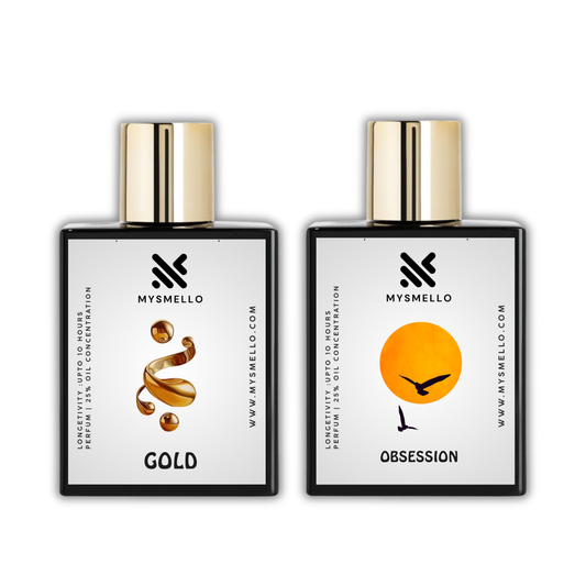 Pack of 2: Mysmello gold, Mysmello obsession