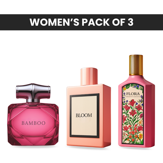 Gucci pack of 3: Gucci Bamboo, Gucci Bloom, Gucci Flora