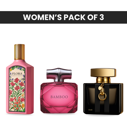 Pack of 3: Gucci flora, Gucci bamboo, Gucci oud