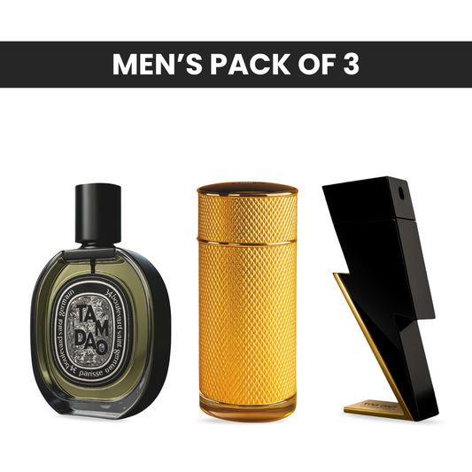 Pack of 3: Diptyque tam dao, Dunhill absoute icon, CH bad boy