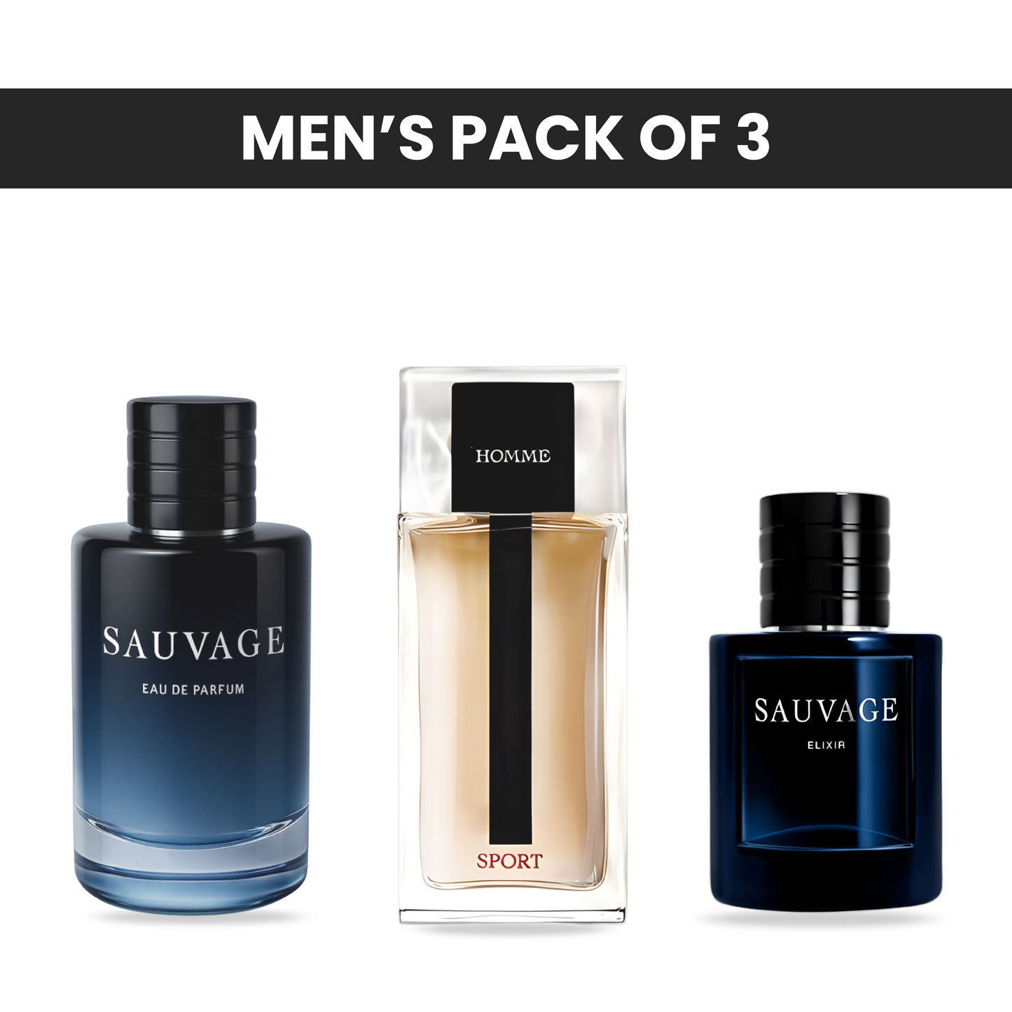 Diore pack of 3: Diore sauvage, Diore homme sports, Diore sauvage elixir super