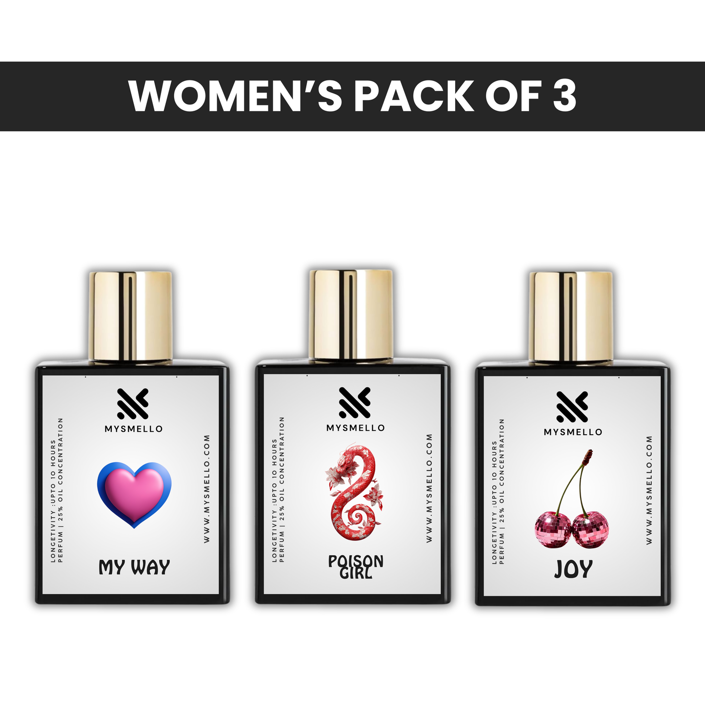 Pack of 3: Armani my way, Diore poison girl, Diore joy