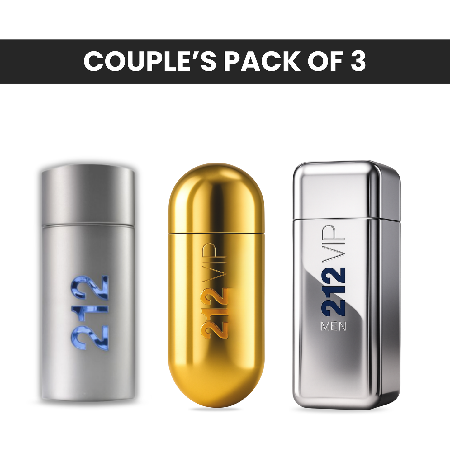 Pack of 3: CH 212, CH 212 vip women, CH 212 vip men