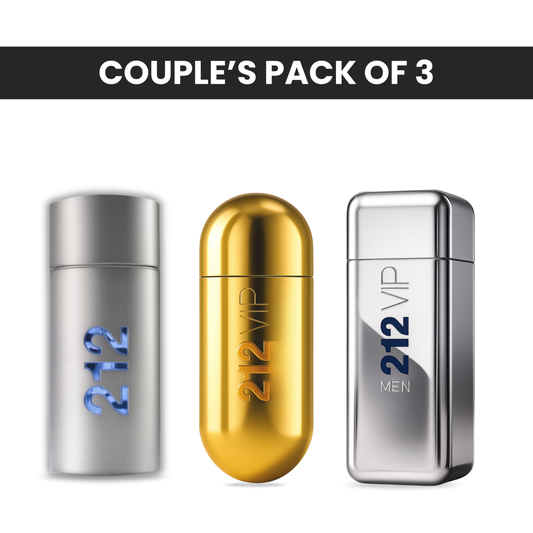 Pack of 3: CH 212, CH 212 vip women, CH 212 vip men