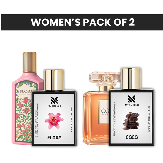 Pack of 2 for women: Gucci flora, channelo coco mademoiselle