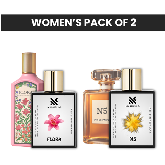 Pack of 2 for women: Gucci Flora, channele N5