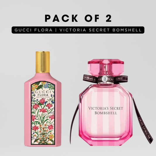 Pack of 2 for women: Gucci flora, VS Bombshell