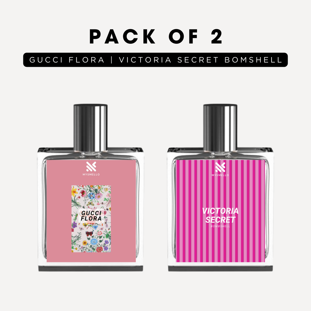 Pack of 2 for women: Gucci flora, VS Bombshell