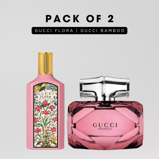 Pack of 2 for women: Gucci flora, Gucci Bamboo