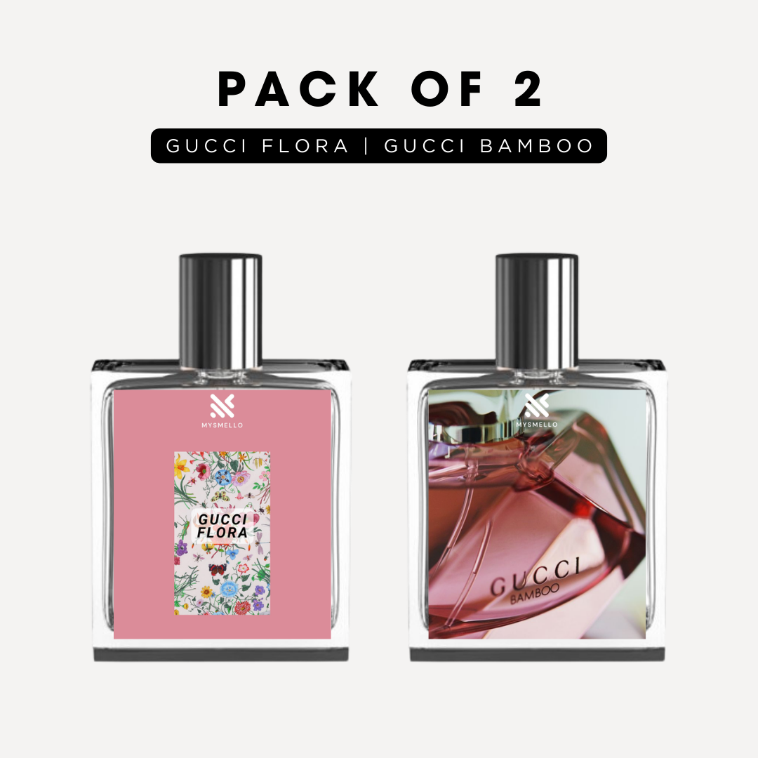 Pack of 2 for women: Gucci flora, Gucci Bamboo