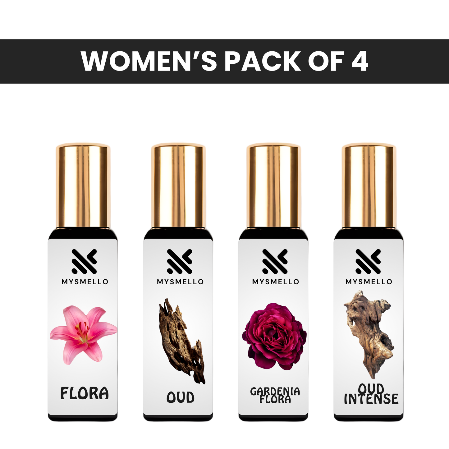 Pack of 4 - Gucci flora, Gucci oud, Gucci gardenia flora, Gucci intense oud