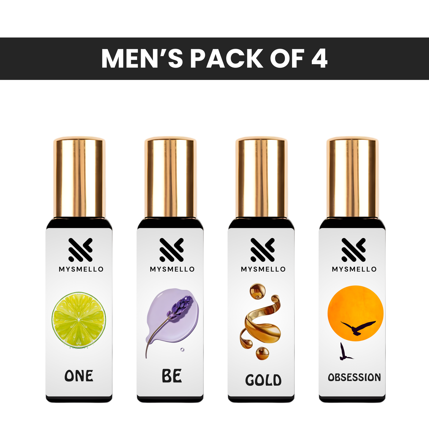 Pack of 4 for men: Calvin klein one, Calvin klein be, Calvin klein gold, Calvin klein obsession