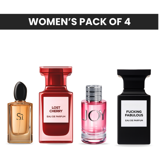 Pack of 4 for women: Armani SI, TF lost cherry, Diore joy, TF fucking fablous