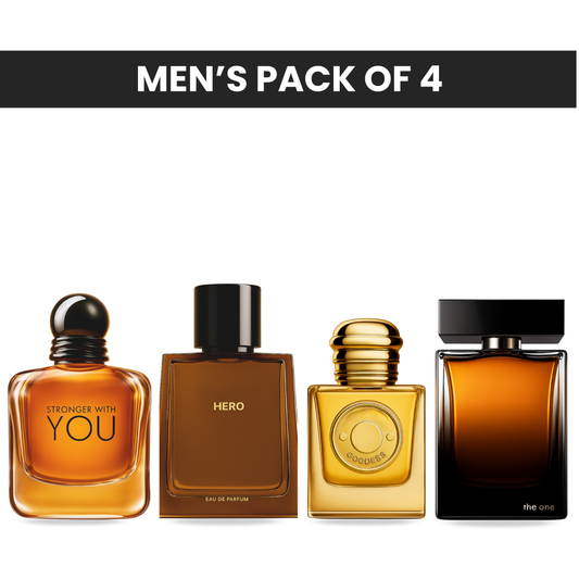 Pack of 4 - Armani with you, Burberry hero, Burberry godness, Dolce and gabbana the one