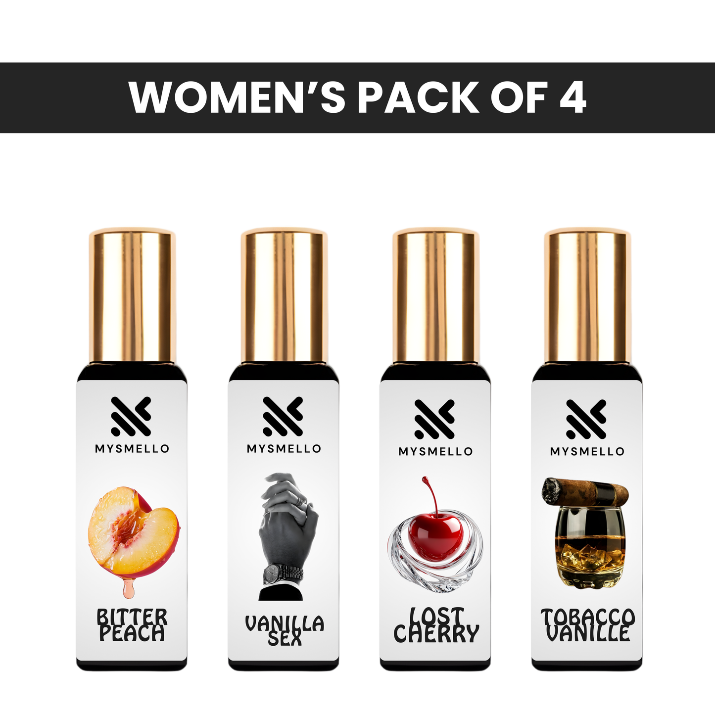 Pack of 4 - Tomford bitter peach, Tomford vanilla sex, Tomford lost cherry, Tomford tobacco vanille