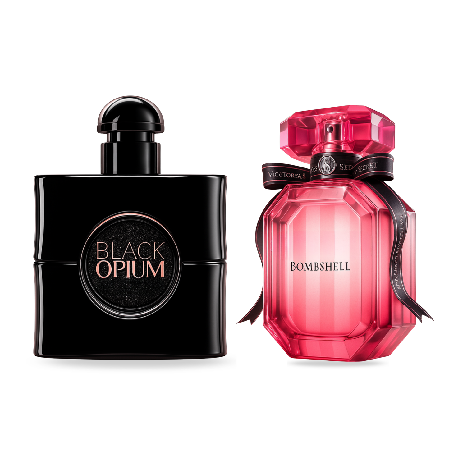 Pack of 2 for women: YSL black opium, Victoria secret bombshell