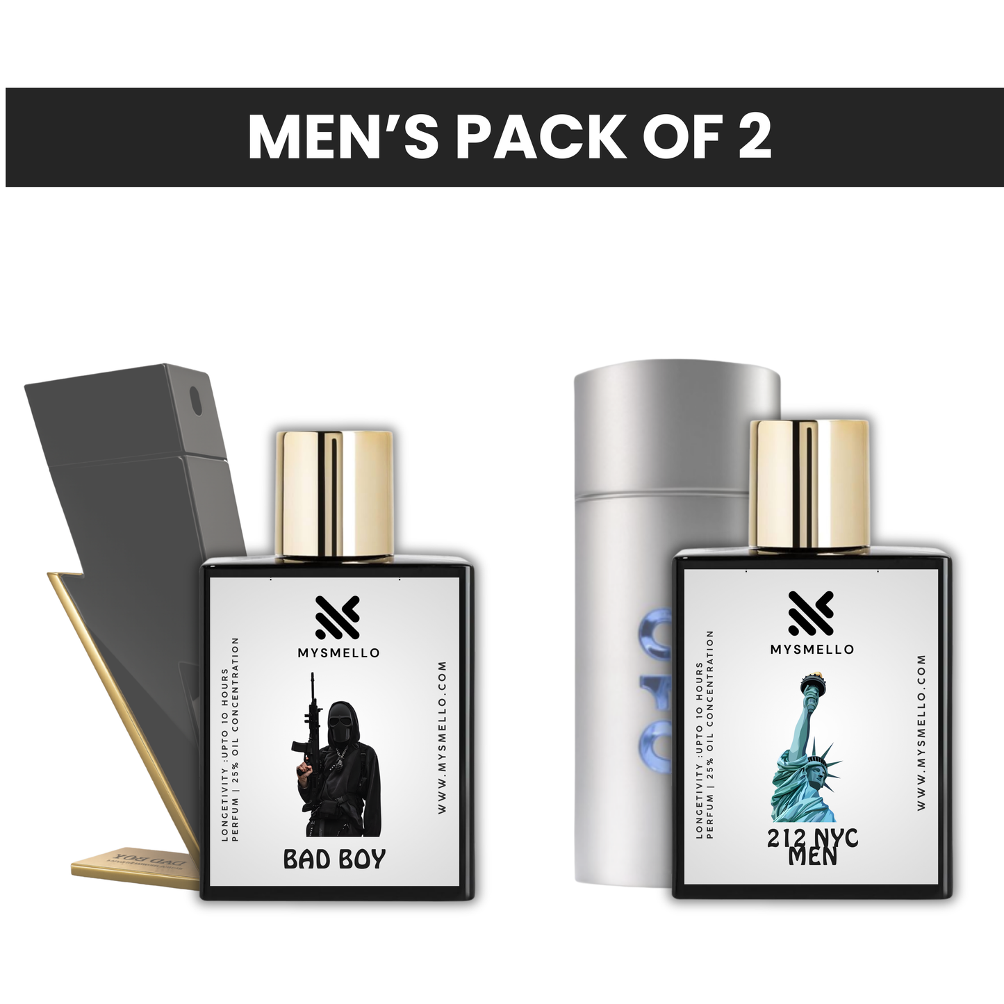Carolina Herrera pack of 2: Carolina Herrera bad boy, Carolina Herrera 212 nyc men