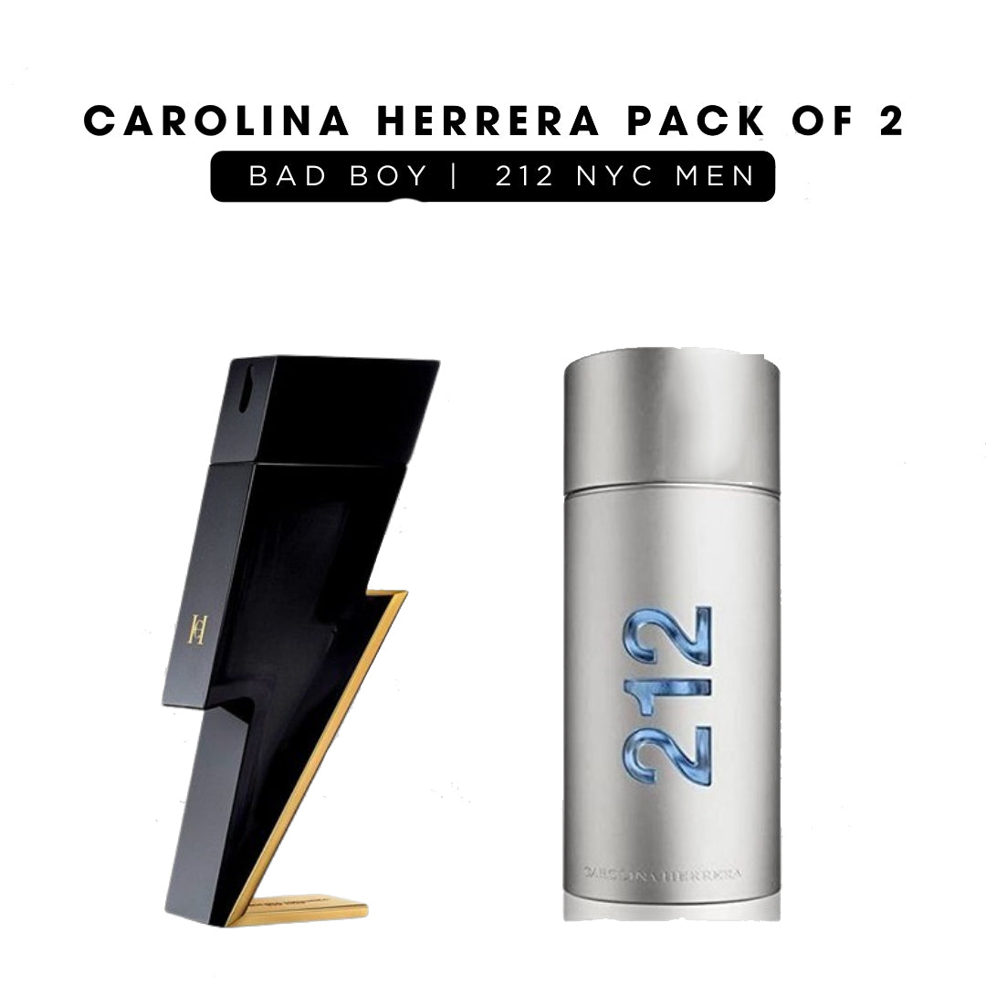 Carolina Herrera pack of 2: Carolina Herrera bad boy, Carolina Herrera 212 nyc men