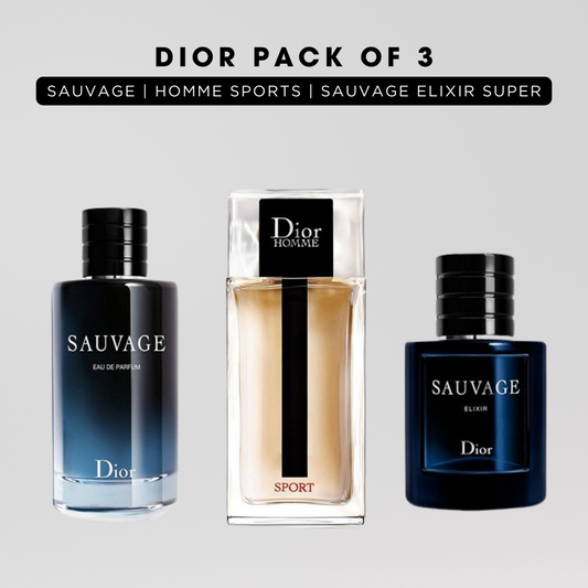 Diore pack of 3: Diore sauvage, Diore homme sports, Diore sauvage elixir super