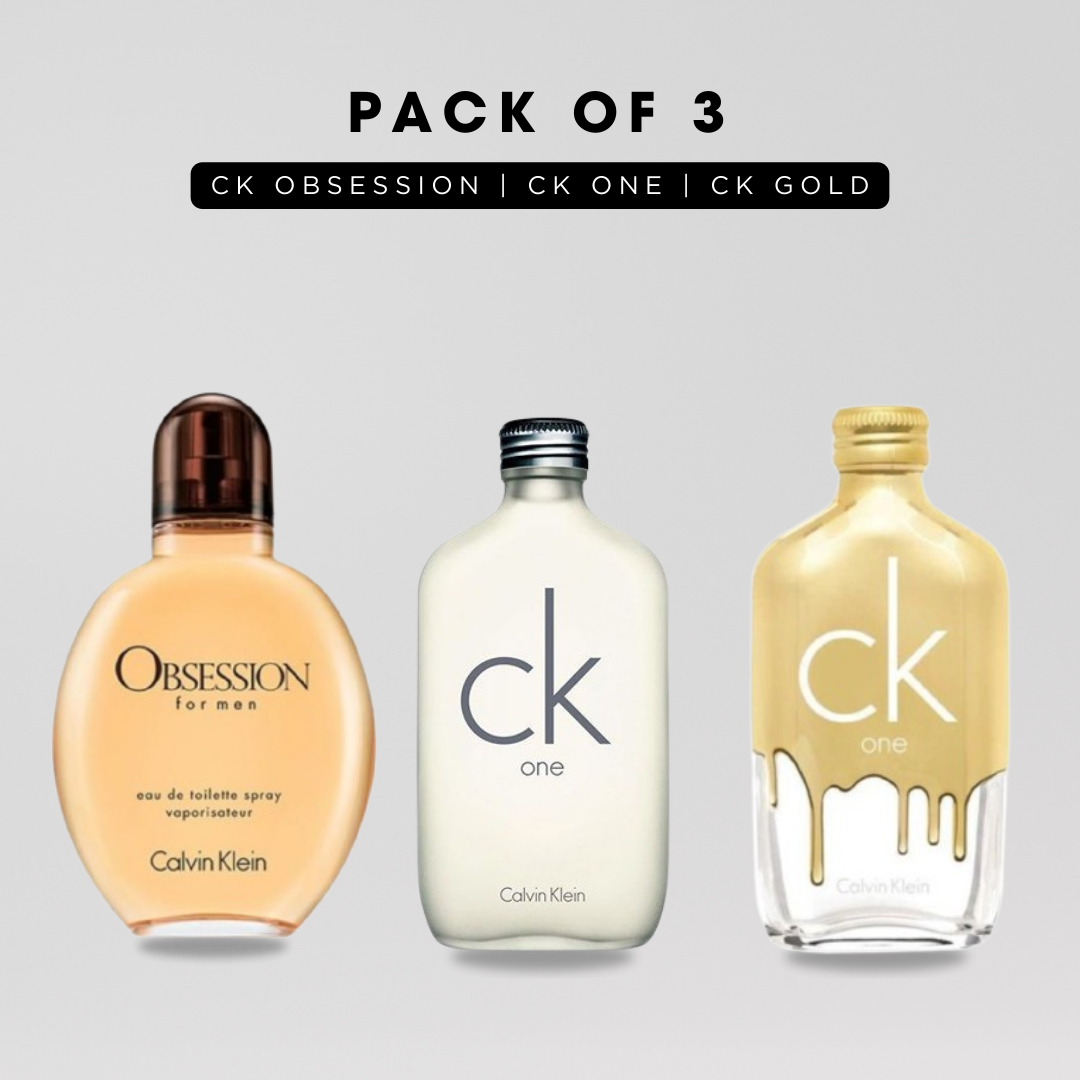 Pack of 3: CK obsession, CK one, CK gold