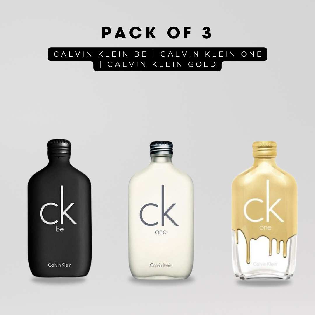 Pack of 3: Calvin klein be, Calvin klein one, Calvin klein gold