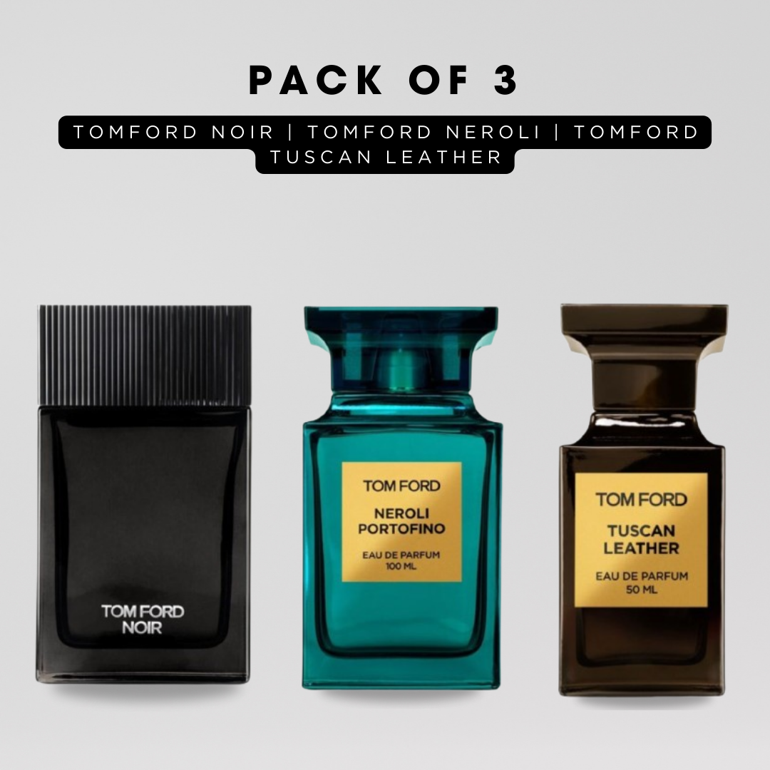 Pack of 3: Tomford noir, Tomford neroli, Tomford tuscan leather