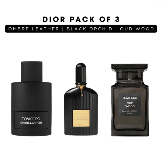 Tomford pack of 3: Tomford ombre leather, Tomford black orchid, Tomford oud wood